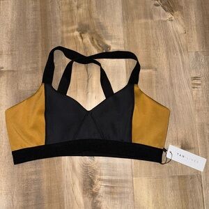 Tan + Lines Sivan Sunset Bra in Black/Bronze NWT Size XL